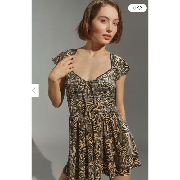 Urban Outfitters Pants - Urban Outfitters Velvet Milly Romper Size Medium